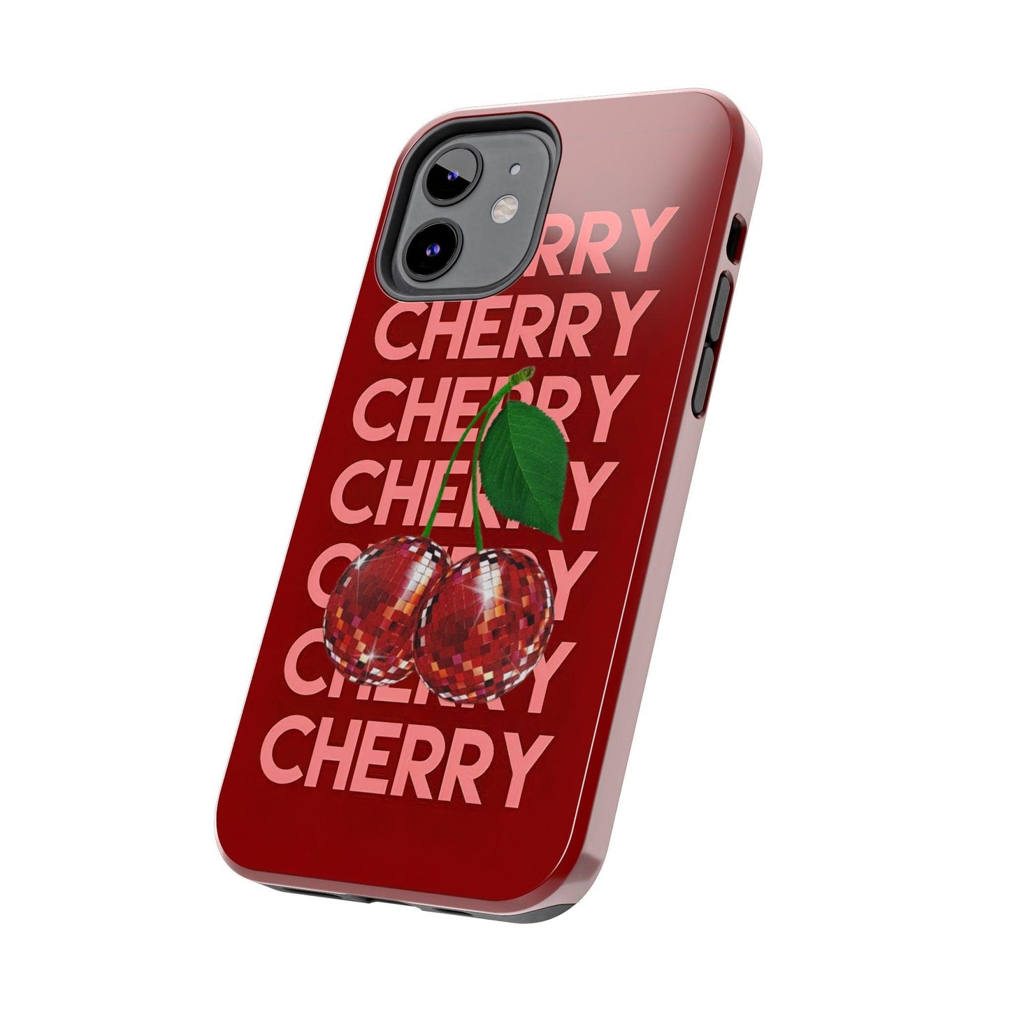 Cherries Disco Inspo iPhone Cases in Cherry Red