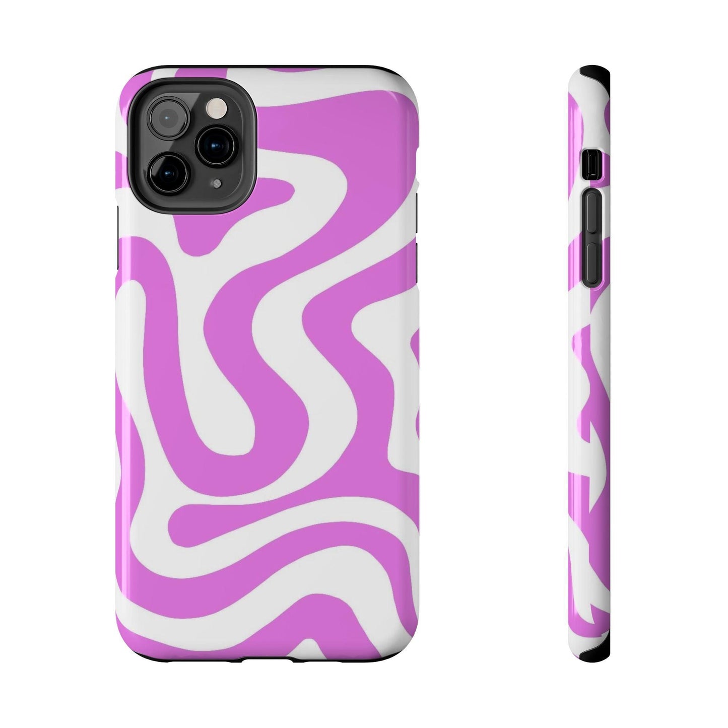 Lilac Swirl Fusion Tough iPhone Cases