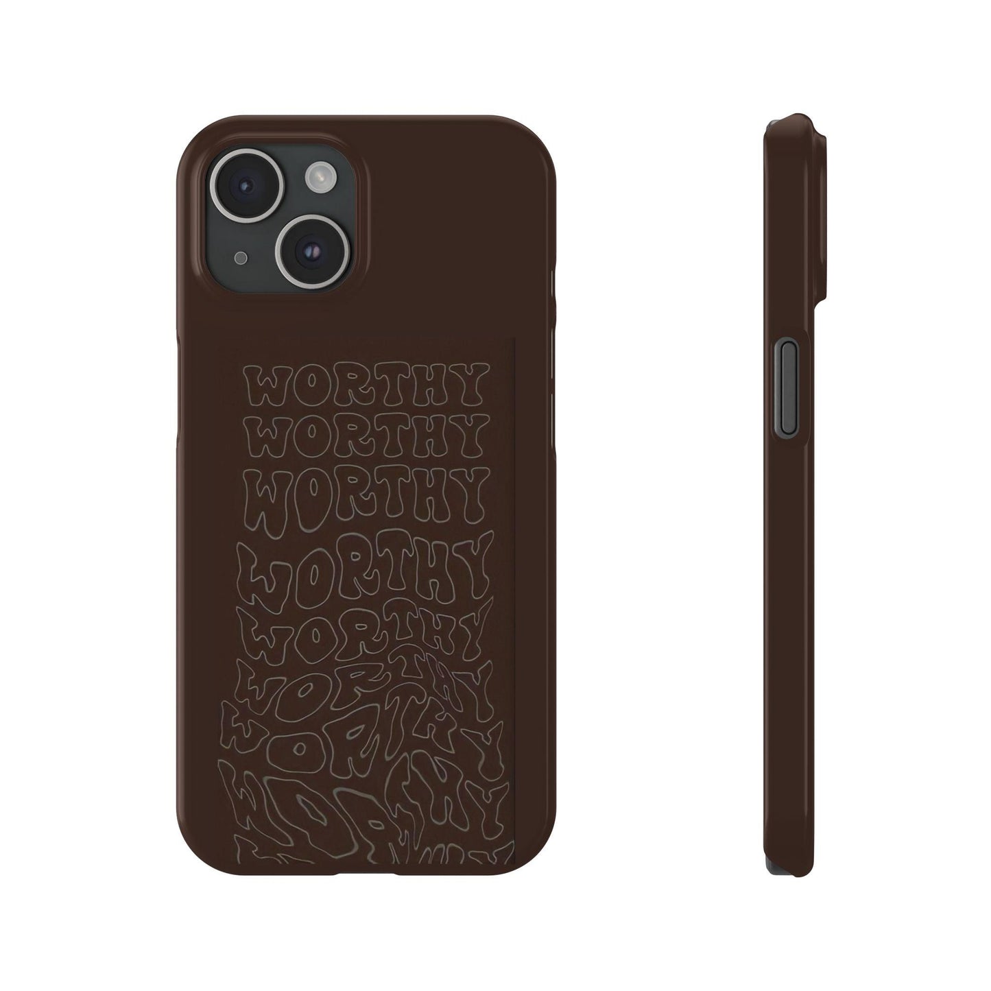 Worthy Brown Slim iPhone Cases