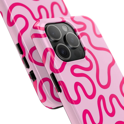 Pink Paradise Swirls Tough iPhone Cases