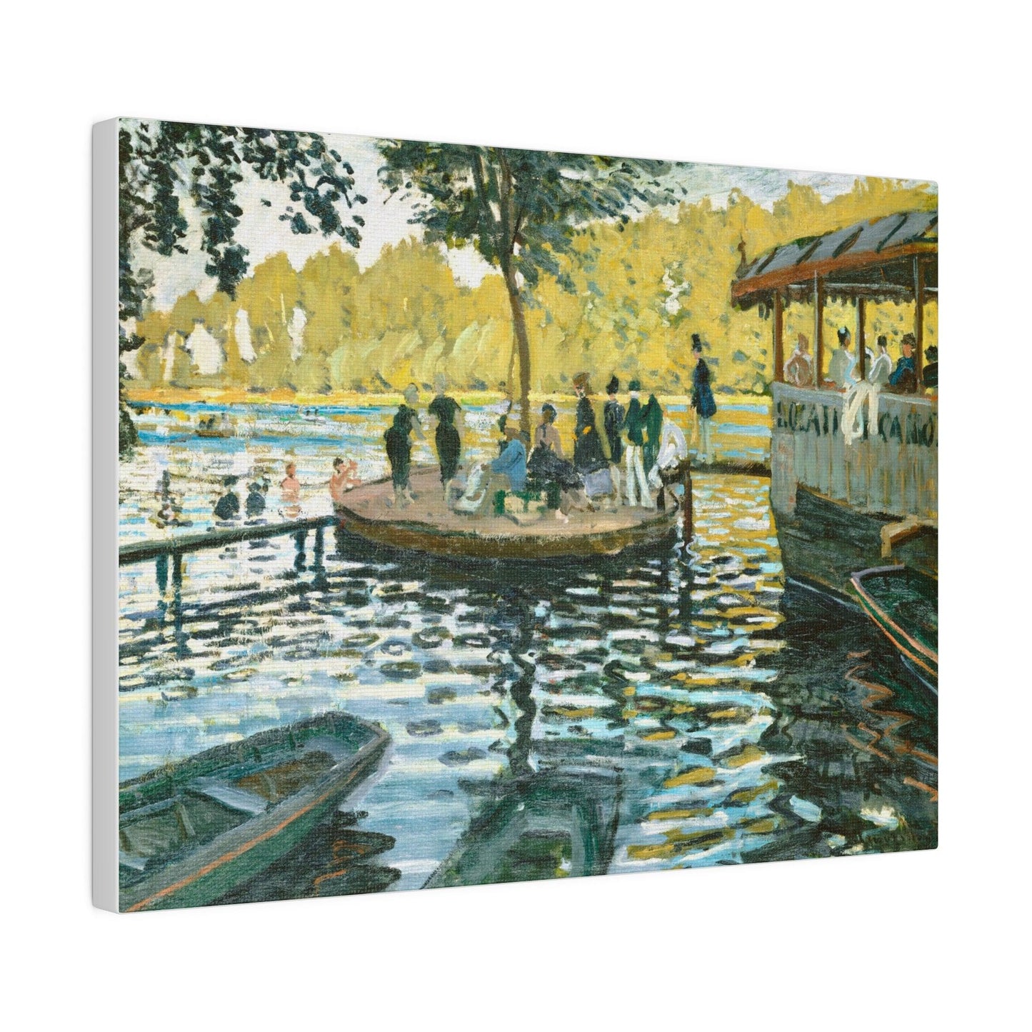 La Grenouillère (1869) by Claude Monet - Matte Canvas, Stretched, 0.75"