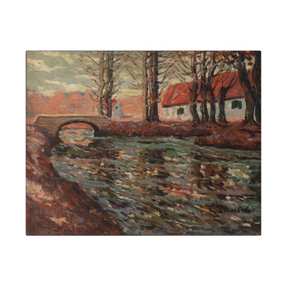 River Landscape by Ernest Lawson - Matte Canvas, Stretched, 0.75"