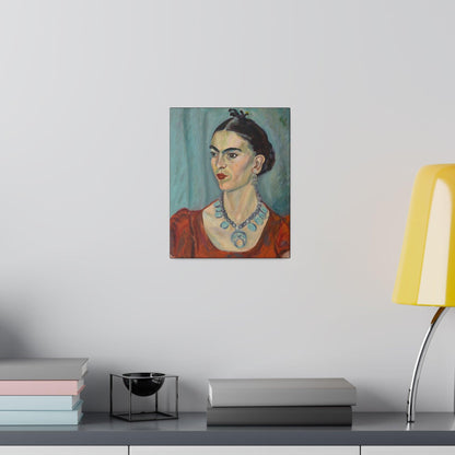 Frida Kahlo 1933 vintage woman portrait painting by Magda Pach on Matte Canvas Stretched 0.75