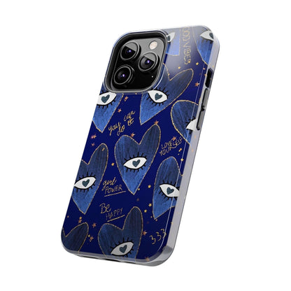 Lucky Midnight Blue Eyes Tough iPhone Cases