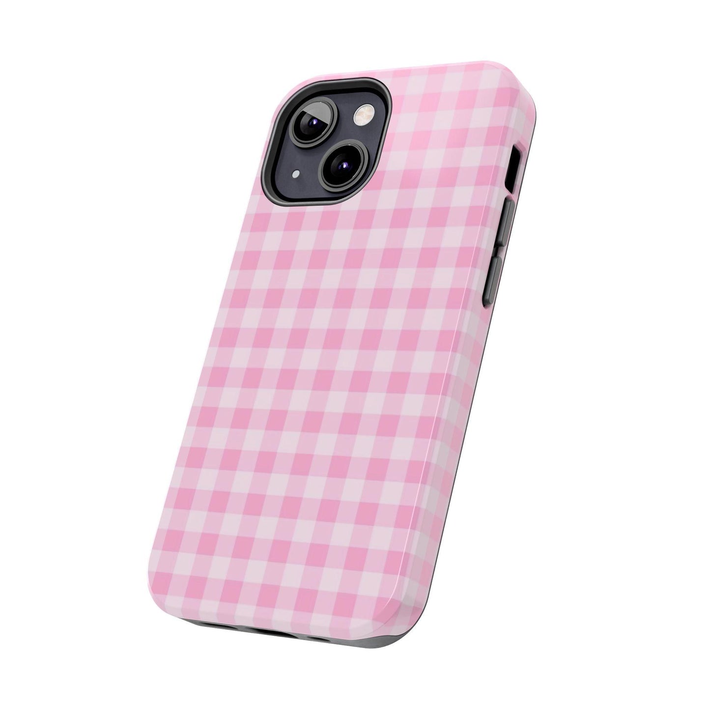 Pink Gingham Tough iPhone Cases