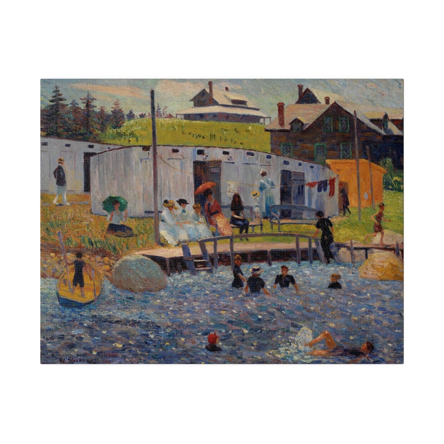 The Bathing Hour, Chester, Nova Scotia by William James Glackens - Matte Canvas, Stretched, 0.75"