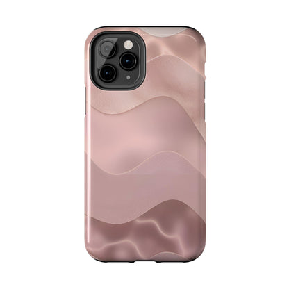 Blush Wave Satin Sandscape Tough iPhone Cases