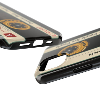 Nostalgic Old Cassette Tape with Yellow wheels iPhone Cases