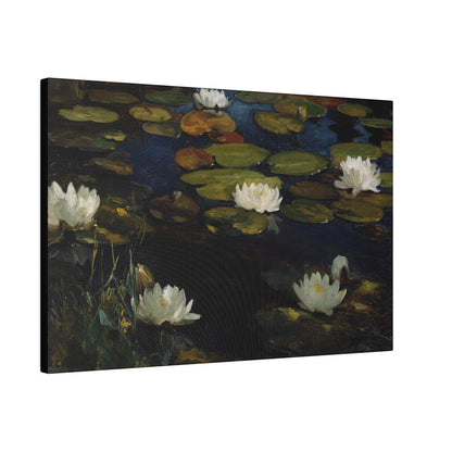 Water lilies, study for the youth and a mermaid, 1896, by Albert Edelfelt - Matte Canvas, Stretched, 0.75"