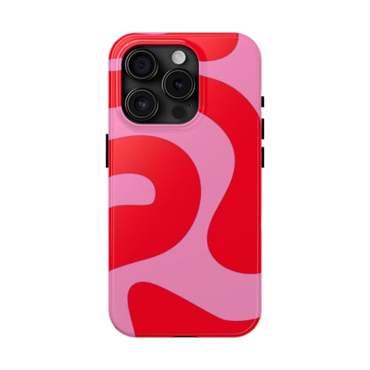 Pop Pink Swirls Tough iPhone Cases