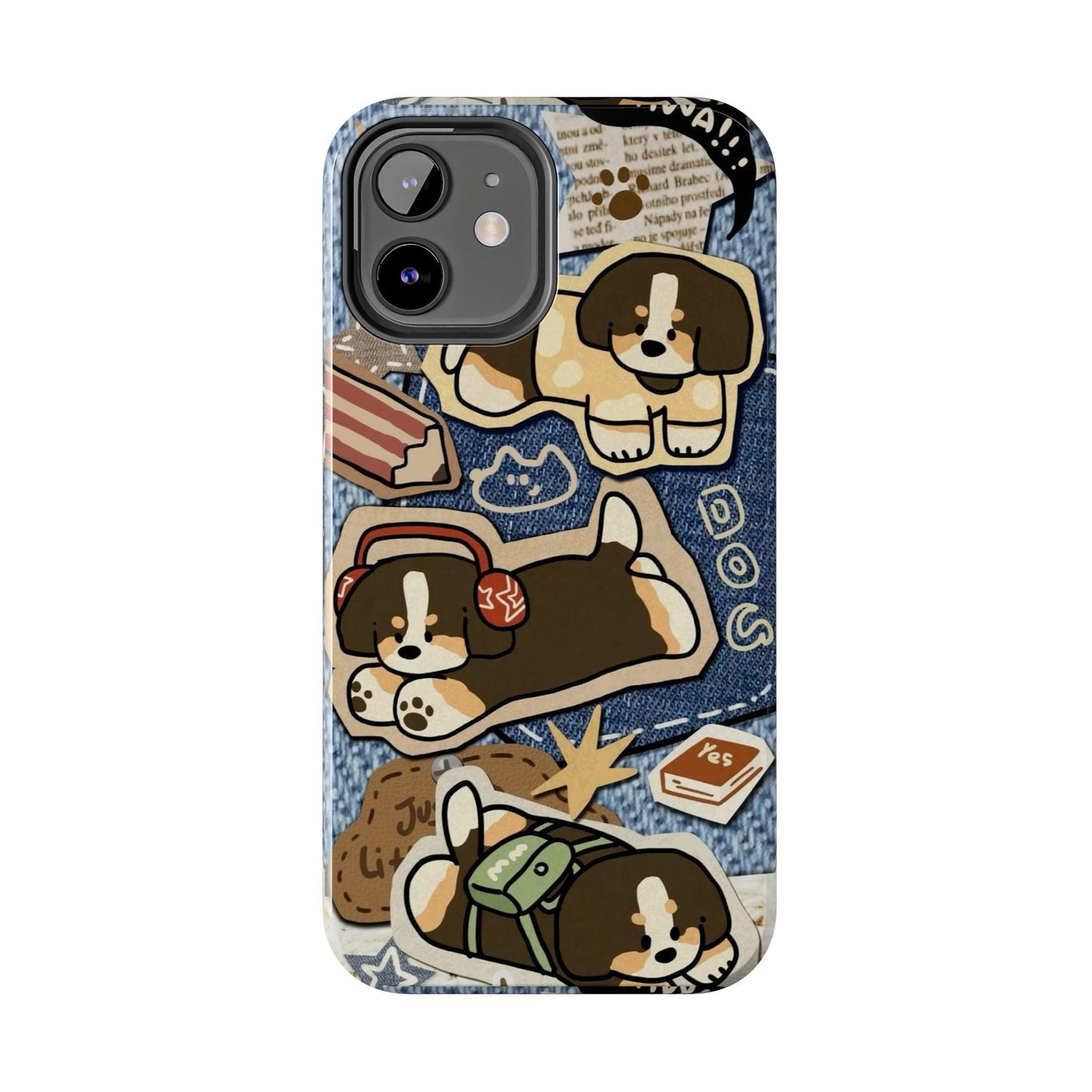 Puppy Pals Denim Vibes Tough iPhone Cases