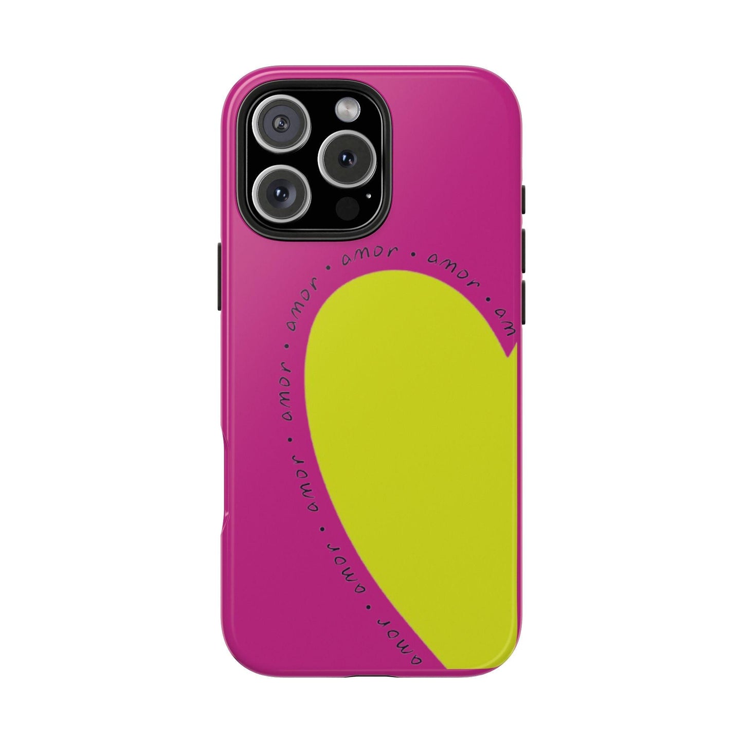 Amor Neon Heart Tough iPhone Cases