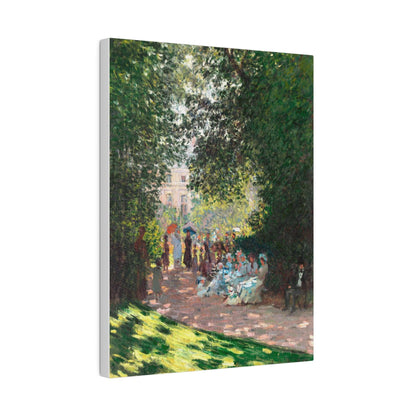 The Parc Monceau 1878 by Claude Monet on a Matte Canvas Stretched 0.75