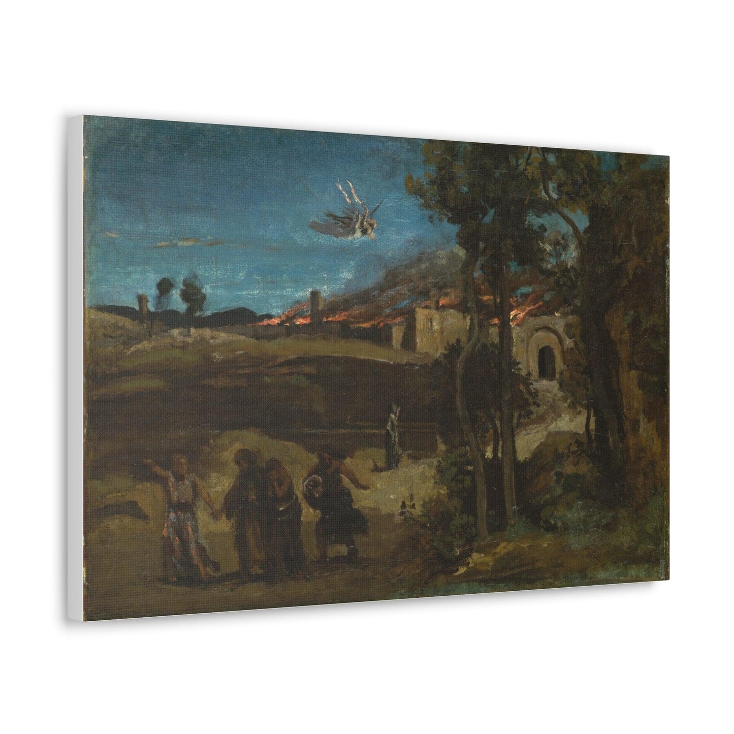 Study for The Destruction of Sodom by Camille Corot - Canvas Gallery Wraps