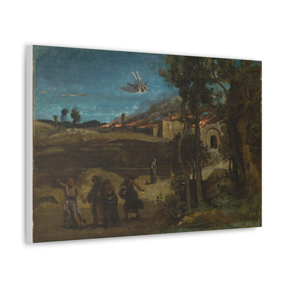 Study for The Destruction of Sodom by Camille Corot - Canvas Gallery Wraps