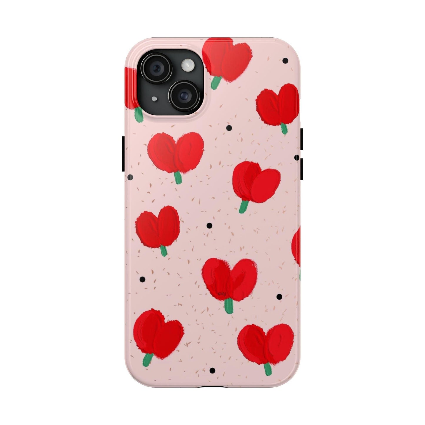 Floral Heart Aesthetic Tough iPhone Cases