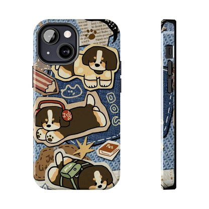 Puppy Pals Denim Vibes Tough iPhone Cases