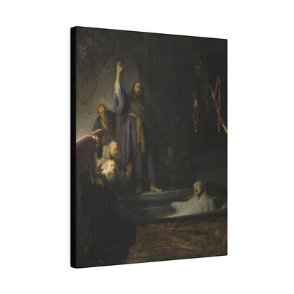 Rembrandt van Rijn's Raising of Lazarus Matte Canvas, Stretched 0.75