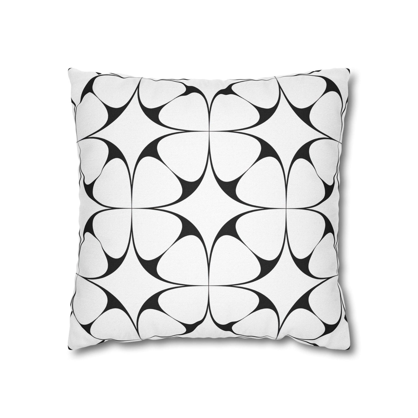 Opulent Symmetry Monochrome Pillowcase – Elevate Your Decor with Luxurious Black & White Style