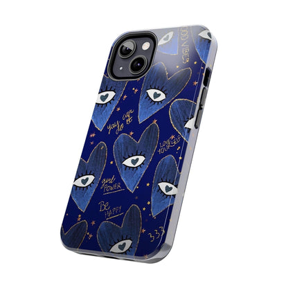 Lucky Midnight Blue Eyes Tough iPhone Cases