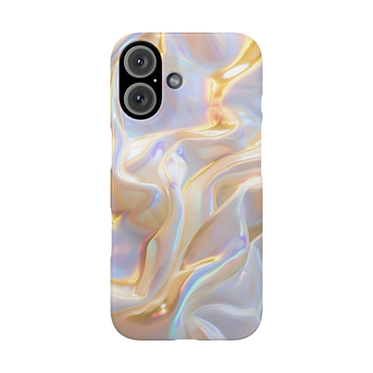 Iridescent Silk Flow Slim iPhone Cases