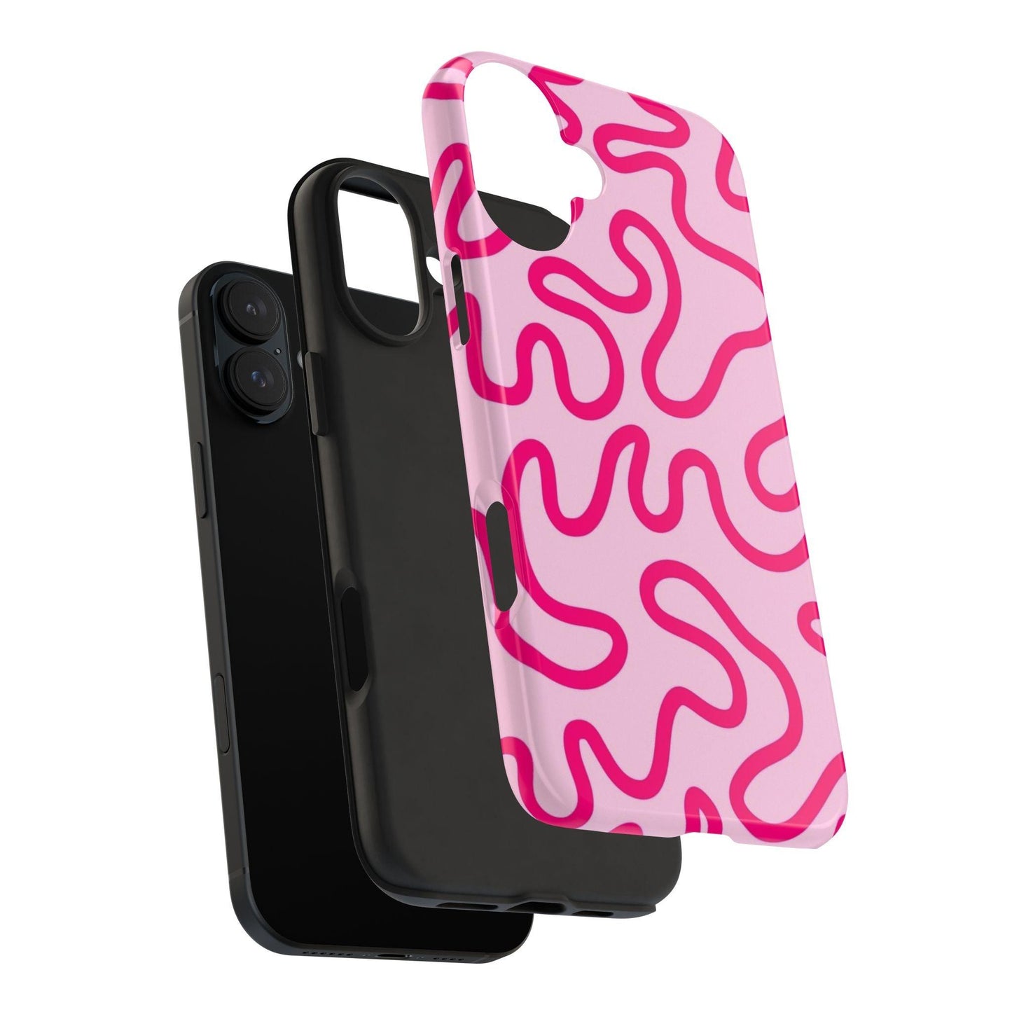 Pink Paradise Swirls Tough iPhone Cases