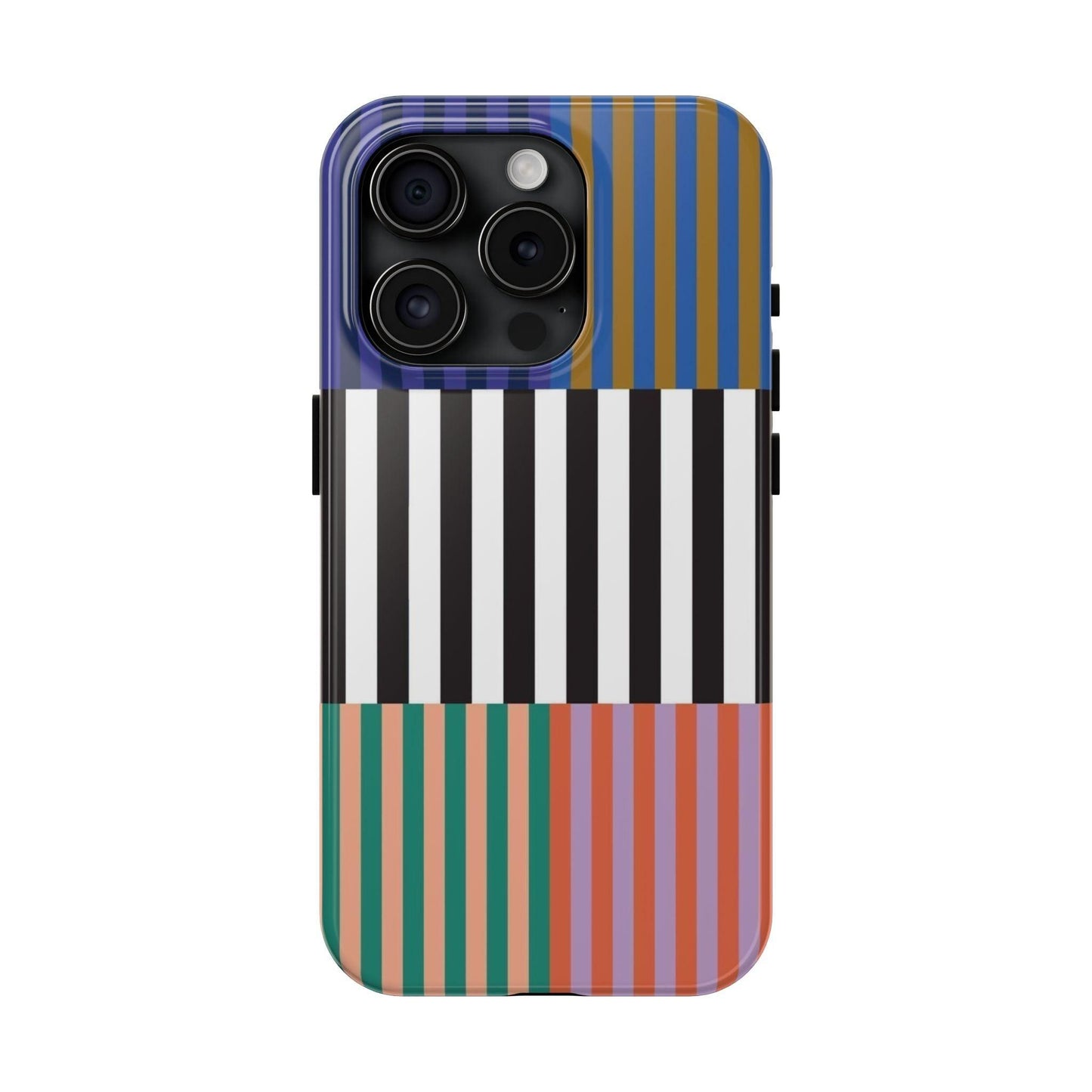 Striped Colorblock Symphony Tough iPhone Cases