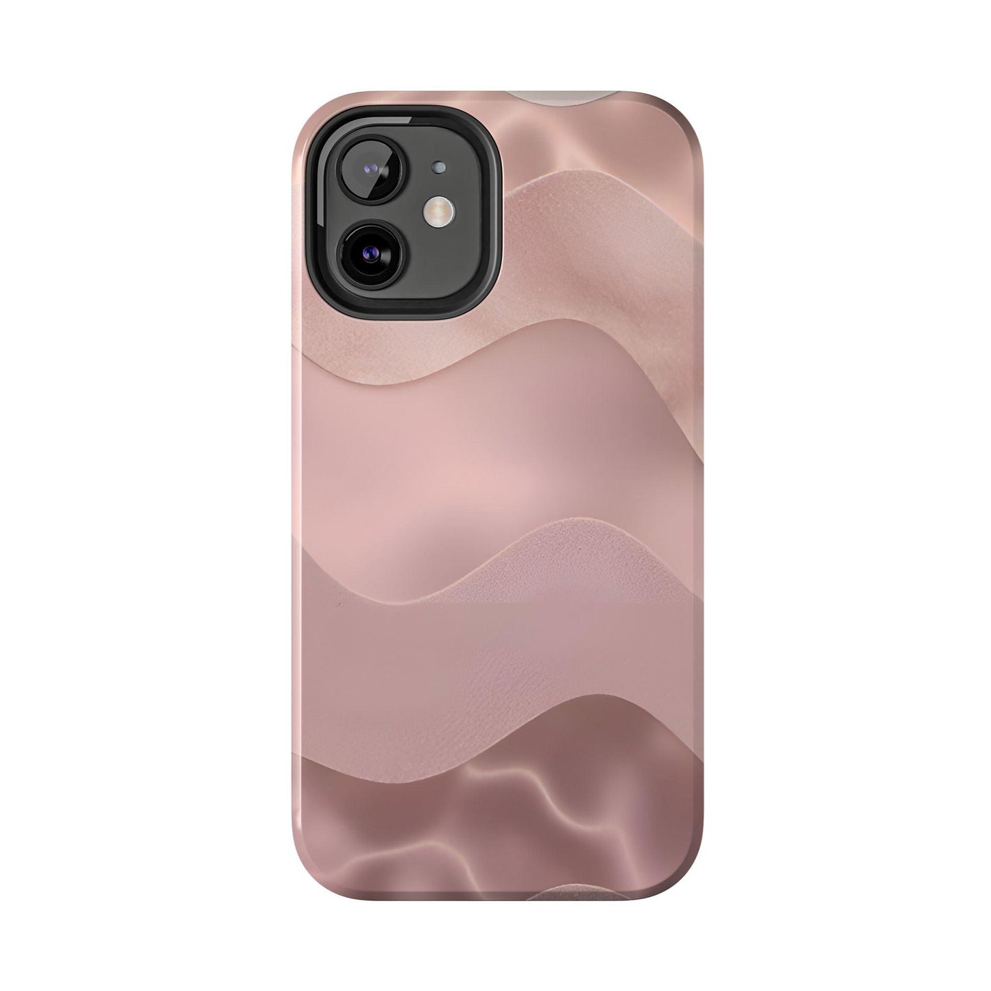 Blush Wave Satin Sandscape Tough iPhone Cases