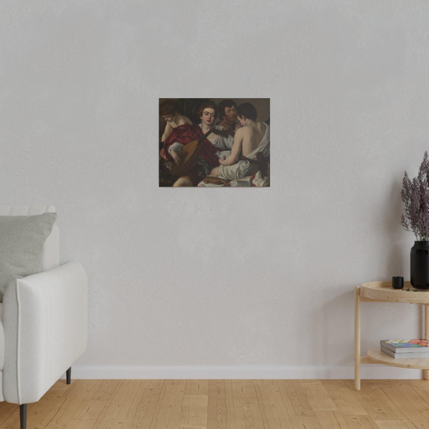 The Musicians by Caravaggio by Caravaggio (Michelangelo Merisi) - Matte Canvas, Stretched, 0.75"