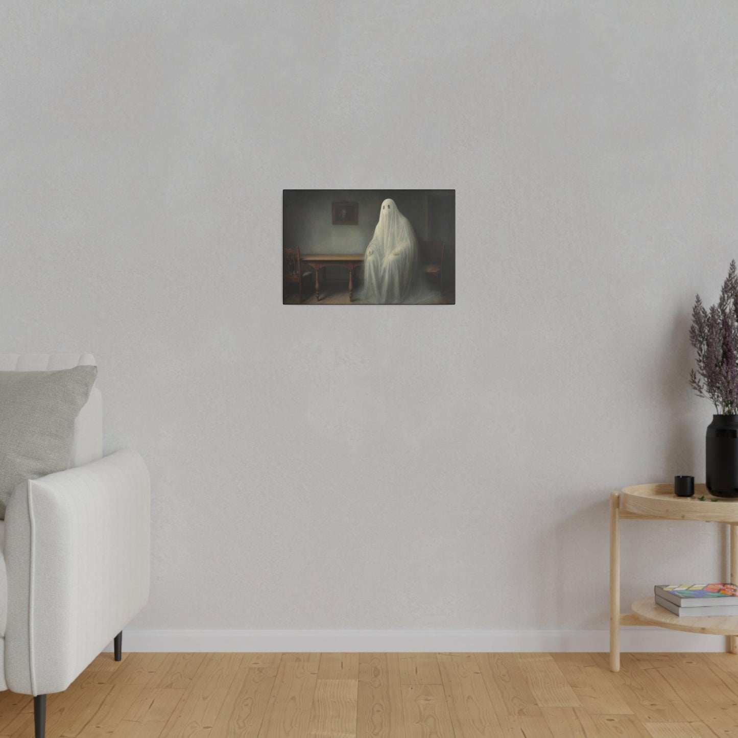 Ghost in the living room painting art furniture - Matte Canvas, Stretched, 0.75"