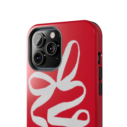 Bow Ribbon Red iPhone Cases