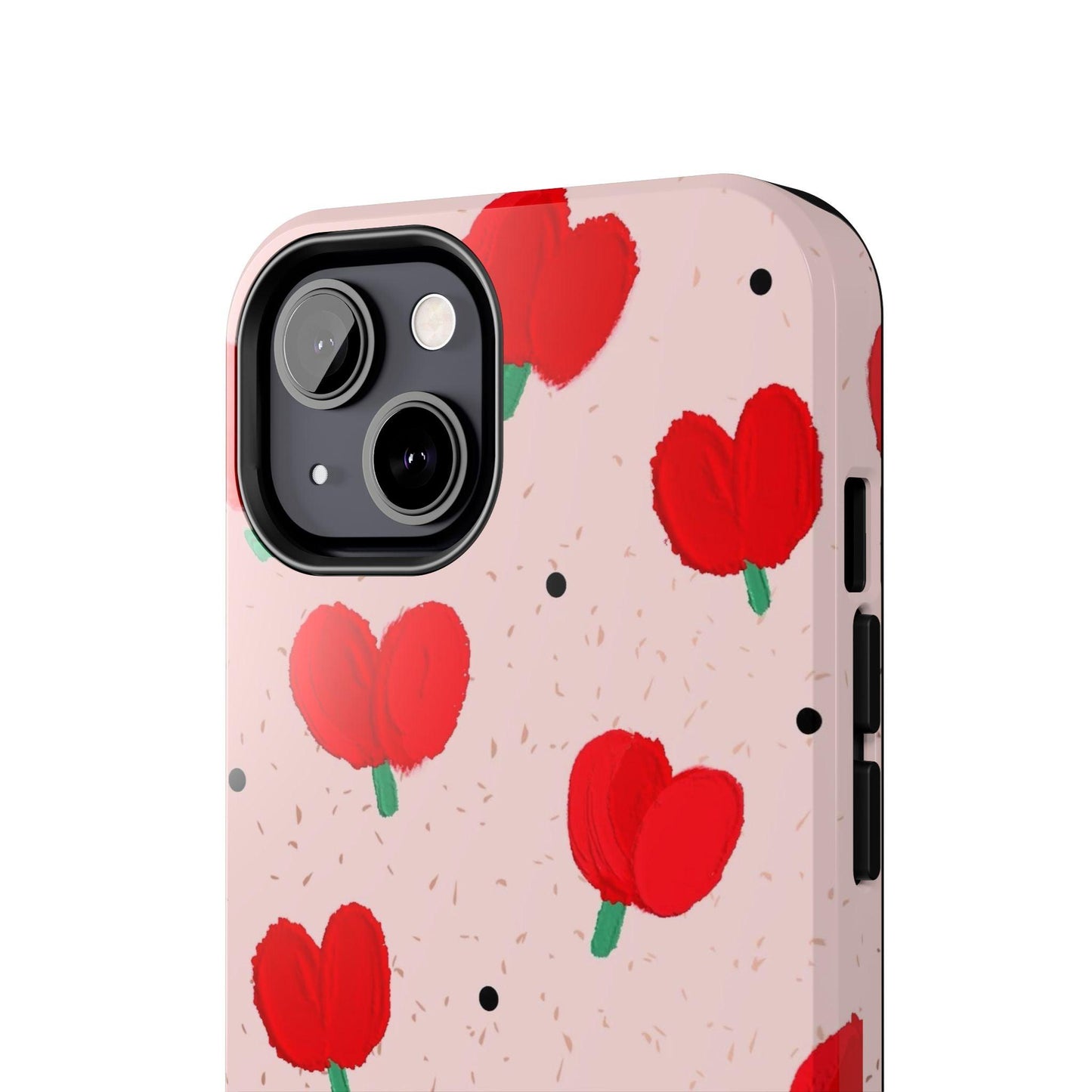 Floral Heart Aesthetic Tough iPhone Cases