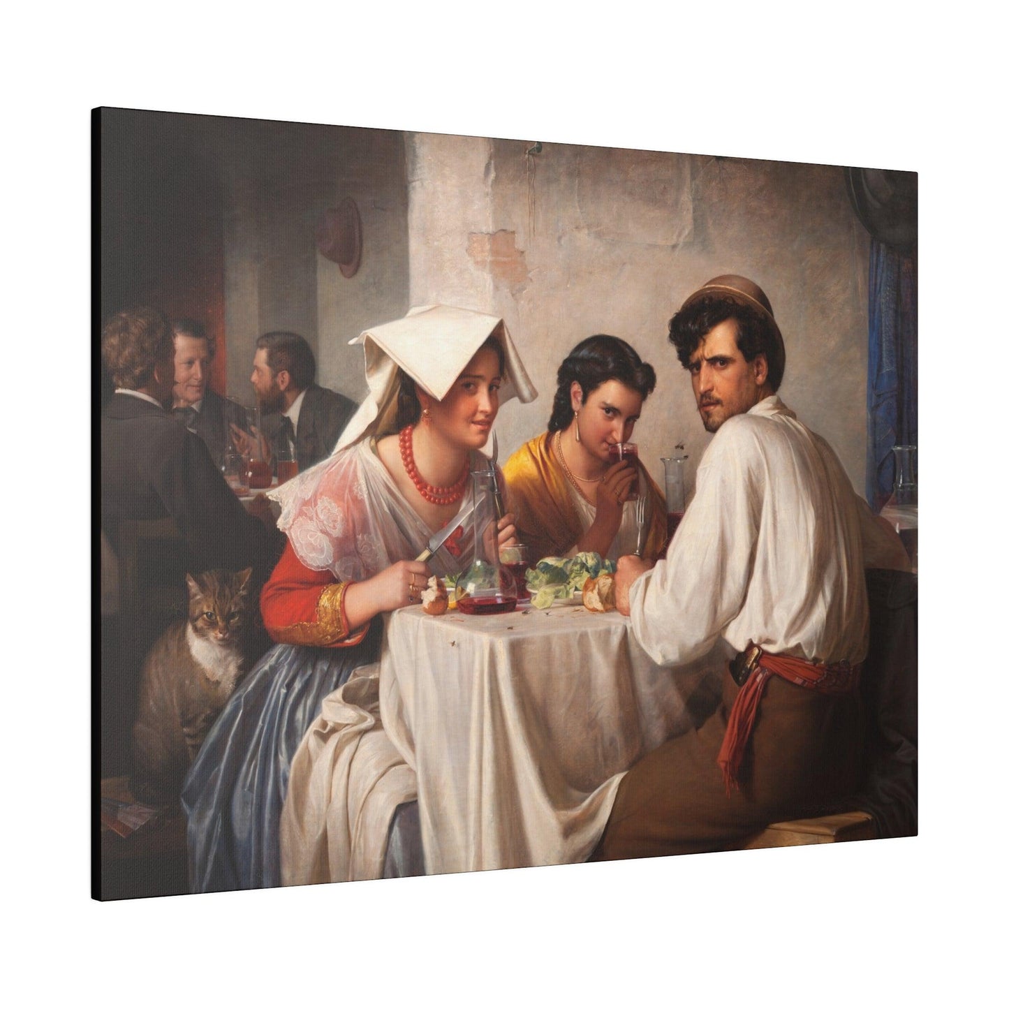 From a Roman osteria by Carl Bloch - Matte Canvas, Stretched, 0.75"