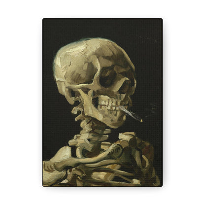 Vincent van Gogh - Head of a skeleton with a burning cigarette - Canvas Gallery Wraps