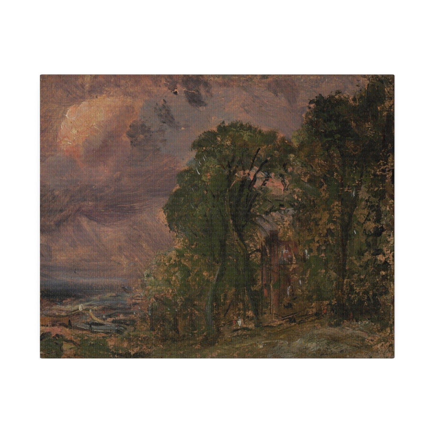 A View at Hampstead with Stormy Weather by John Constable - Matte Canvas, Stretched, 0.75"