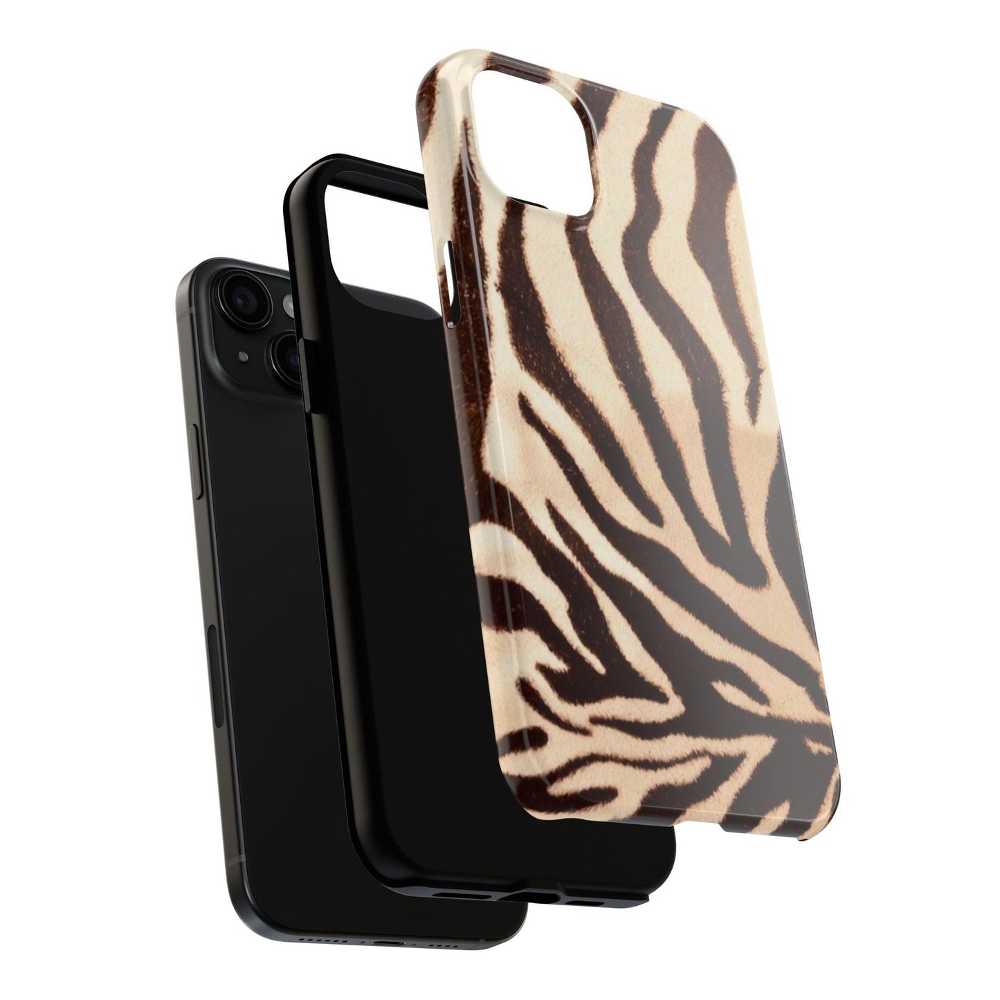 Taupe Twilights Stripe Tough iPhone Cases