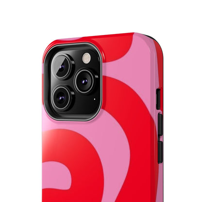 Pop Pink Swirls Tough iPhone Cases