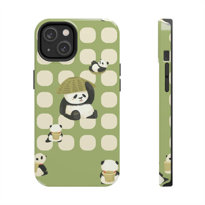 Bamboo Basket Pandas iPhone Cases