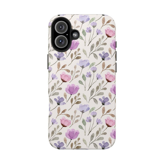 Spring Edition Floral Lilac Tough iPhone Cases