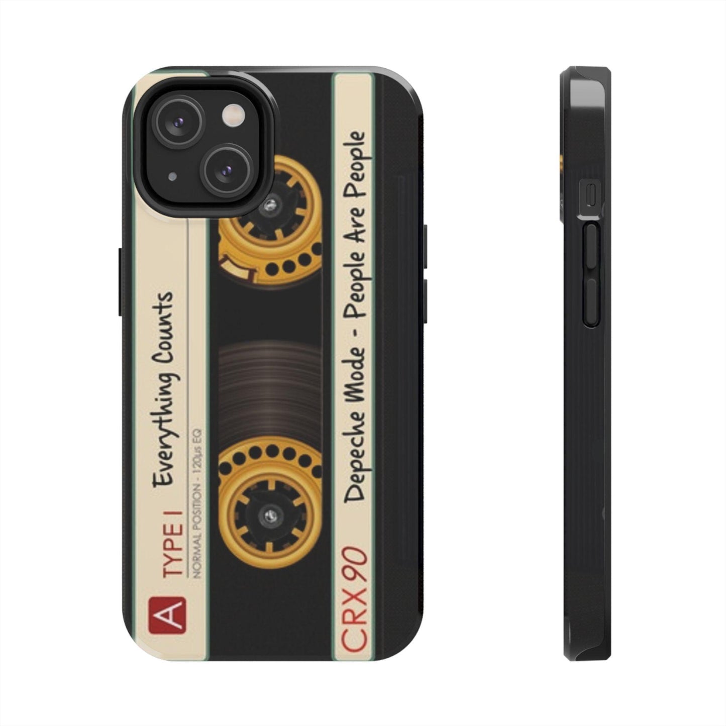 Nostalgic Old Cassette Tape with Yellow wheels iPhone Cases