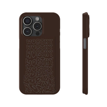 Worthy Brown Slim iPhone Cases