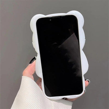 White Rabbit 3D iPhone Case in Soft Silicon