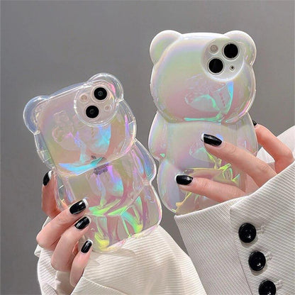 White Rabbit 3D iPhone Case in Soft Silicon