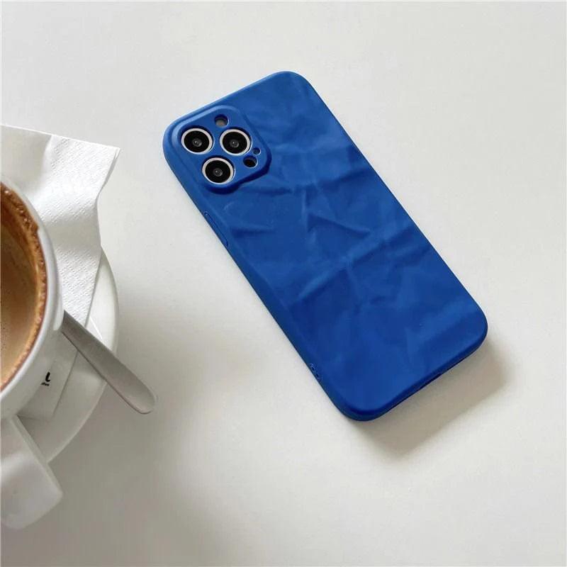 Indigo Blue Silicon Textured iPhone Case