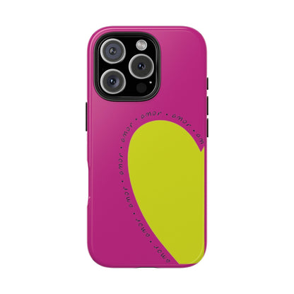 Amor Neon Heart Tough iPhone Cases - SmartHomeGoodies