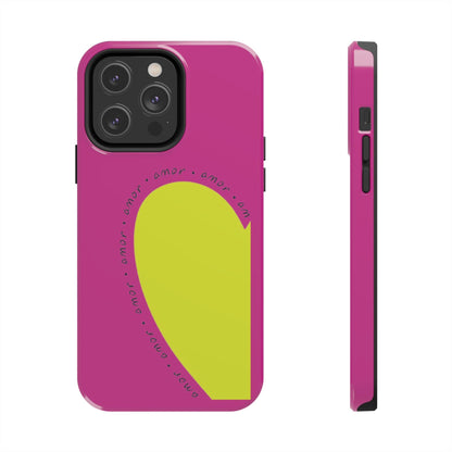 Amor Neon Heart Tough iPhone Cases - SmartHomeGoodies