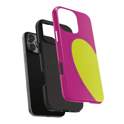 Amor Neon Heart Tough iPhone Cases - SmartHomeGoodies