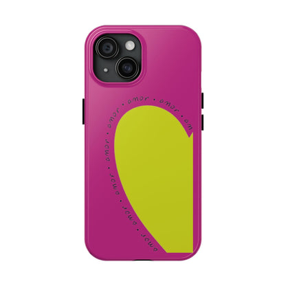 Amor Neon Heart Tough iPhone Cases - SmartHomeGoodies