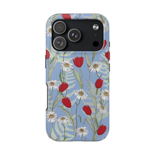 Blooms on Blue Phone Case - SmartHomeGoodies