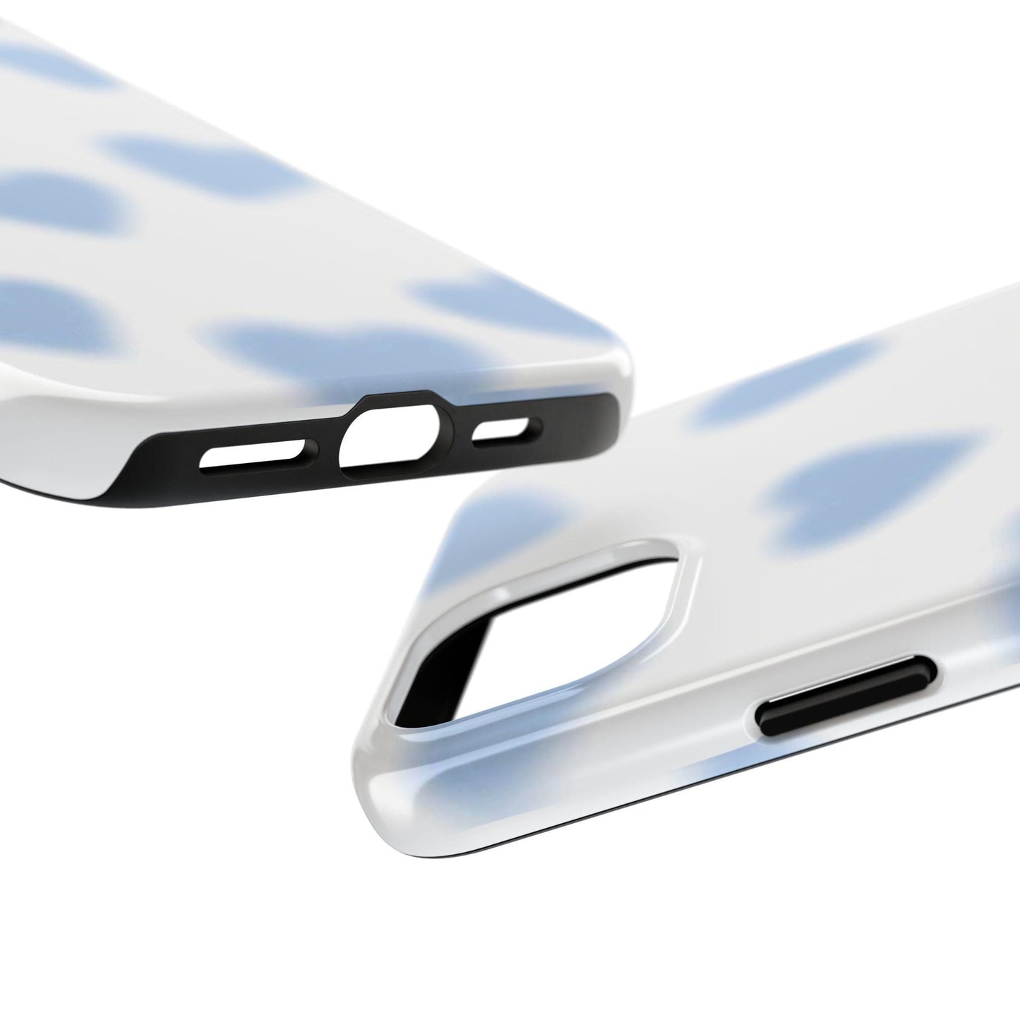 Blue - Blurry Hearts Tough iPhone Cases - SmartHomeGoodies